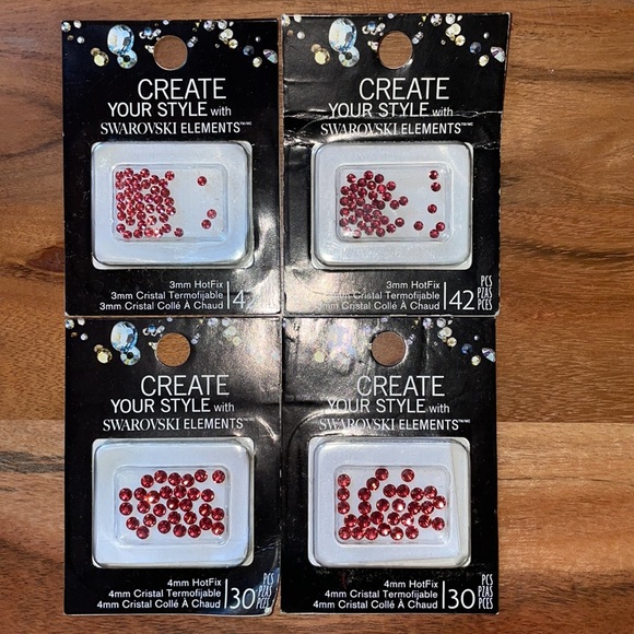 Swarovski | 4 Pack HotFix Crystals in Indian Pink - Picture 7 of 9